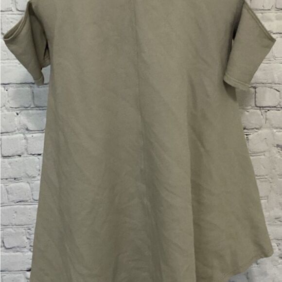 Heather Shirt Top Women’s Size Small Color Pale Green Off the Shoulder - Picture 3 of 8